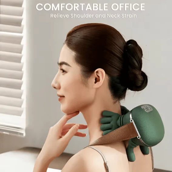Hand Shoulder And Neck Massager, Neck And Shoulder Massager With Heat, Massage Master For Shoulders, Necks, Lower Abdominal, Compact And Lightweight